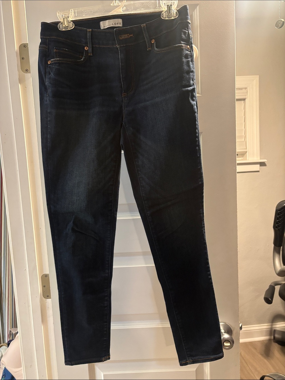 LOFT Women's Deep Indigo Curvy Skinny Jeans (27/4)